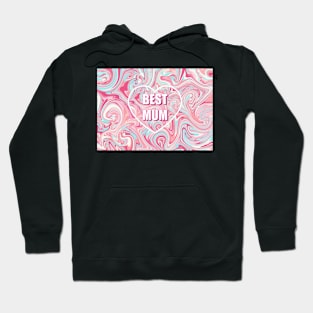 Best Mum On Marble Style Finish Hoodie